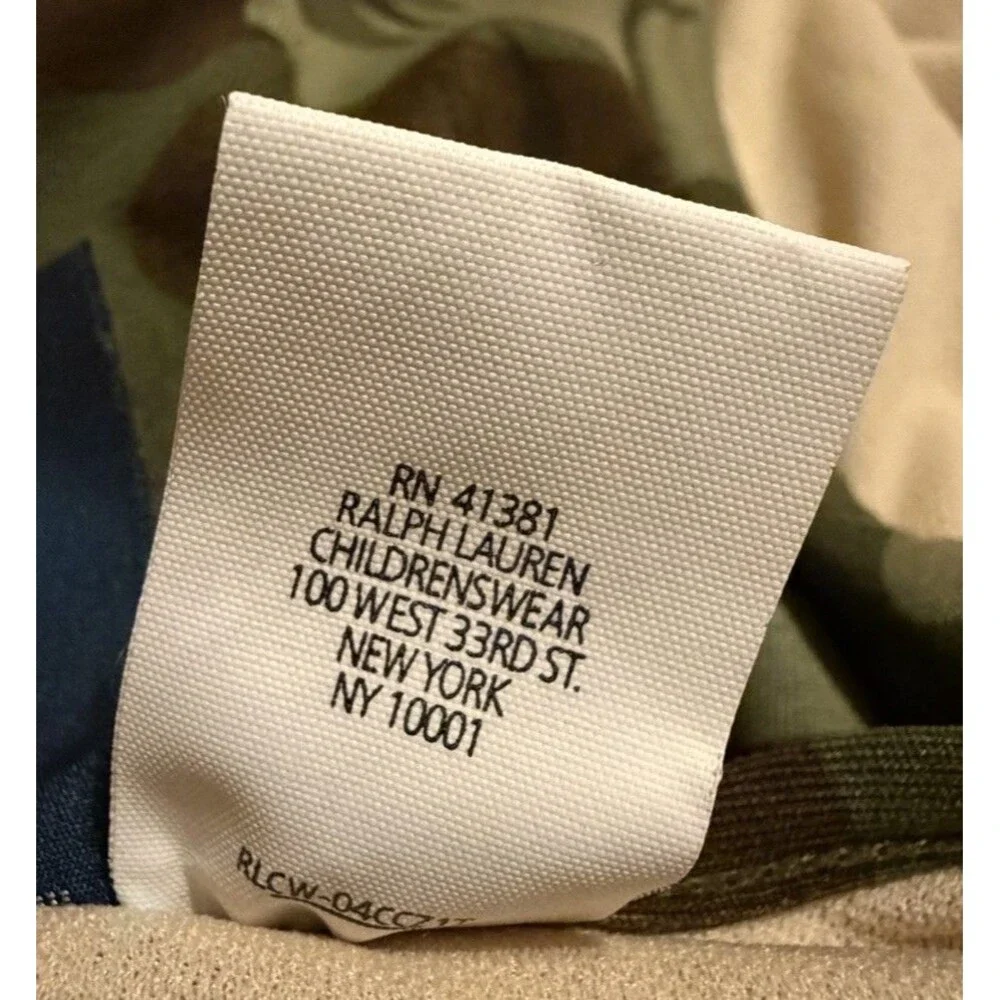 Polo Ralph‎ Lauren Girls 16 Camo One Piece Swimsuit Halter Youth Swimwear